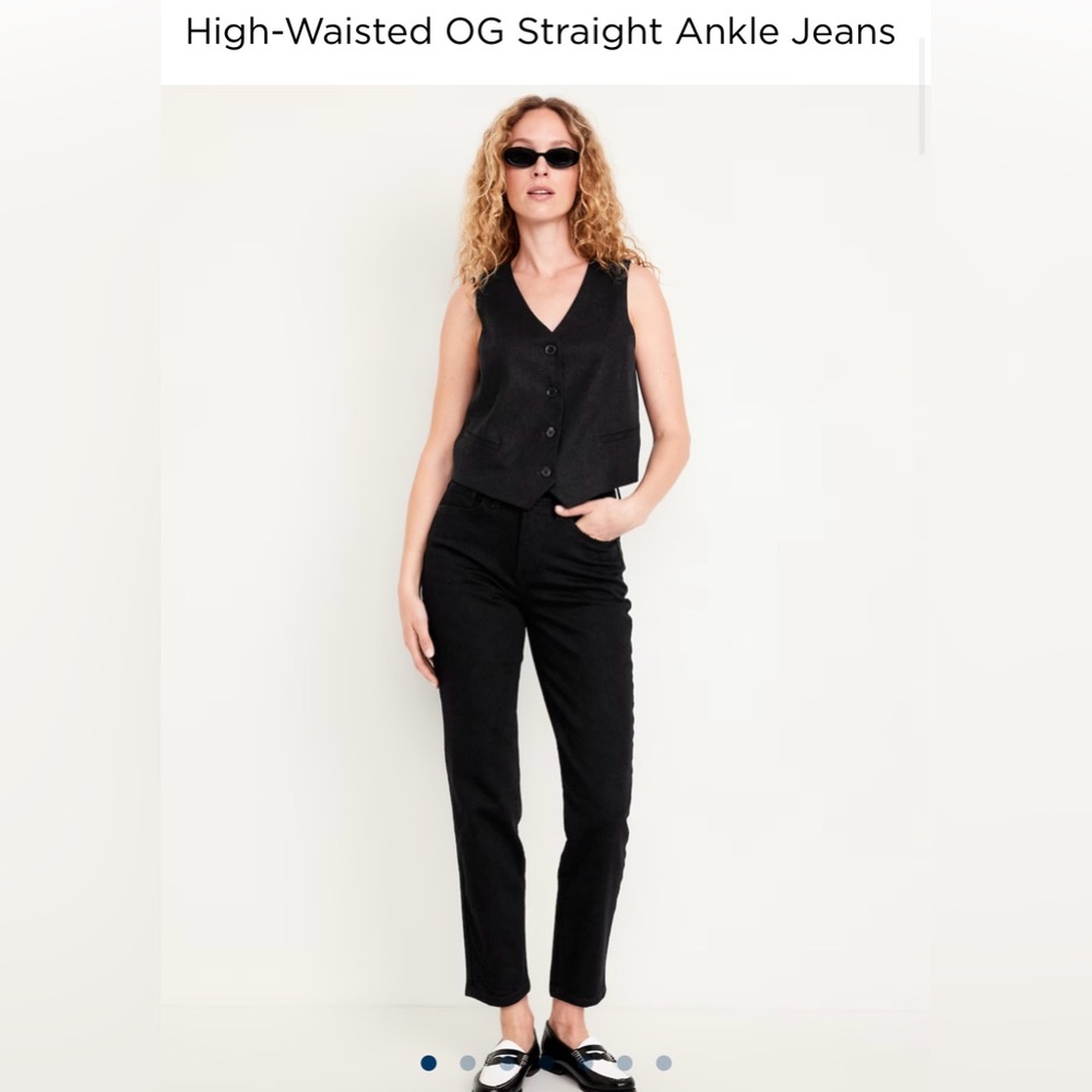 high-Waisted OG Straight Ankle Jeans